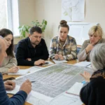 Мешканці обговорюють план району під час громадської консультації
