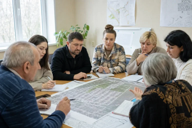 Мешканці обговорюють план району під час громадської консультації